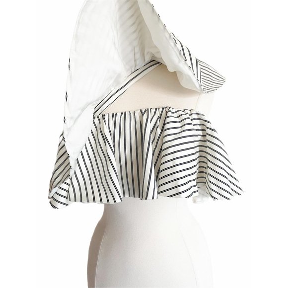 AMUR Jessica Off White Single Shoulder Top Sz M - Picture 5 of 11